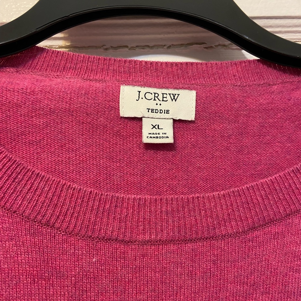 J. Crew Raspberry Pink Knit Top - Picture 2 of 4